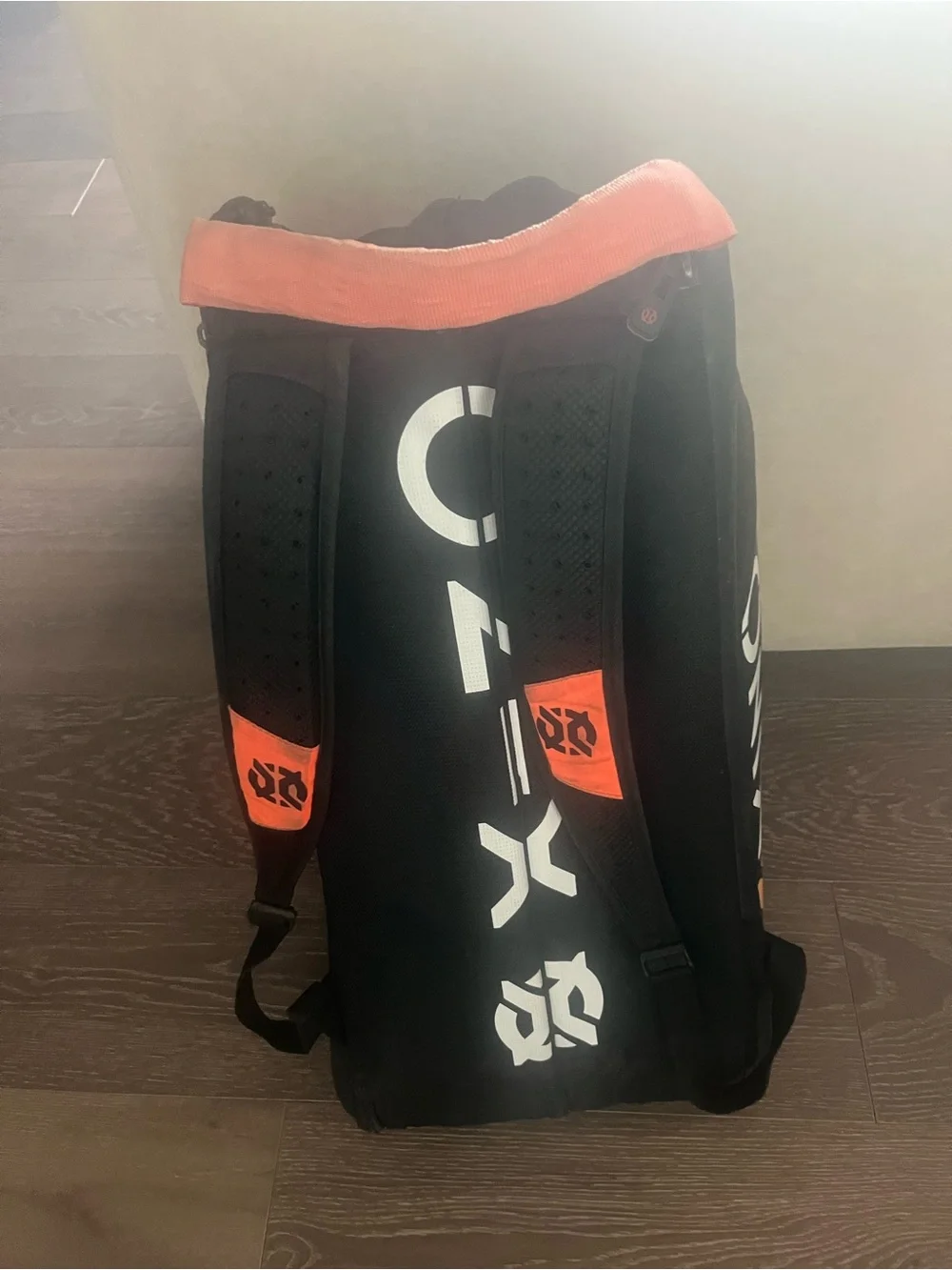 Onix Black and Orange Men's Backpack with Bold Logo